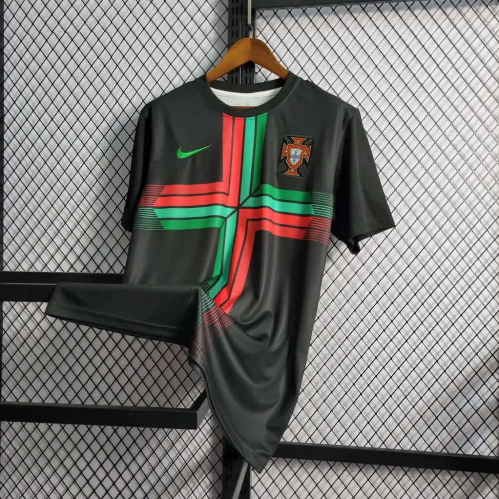 Portugal 2018 "World Cup" Pre-Match Training Jersey - Side angle showing authentic Portugal kit design