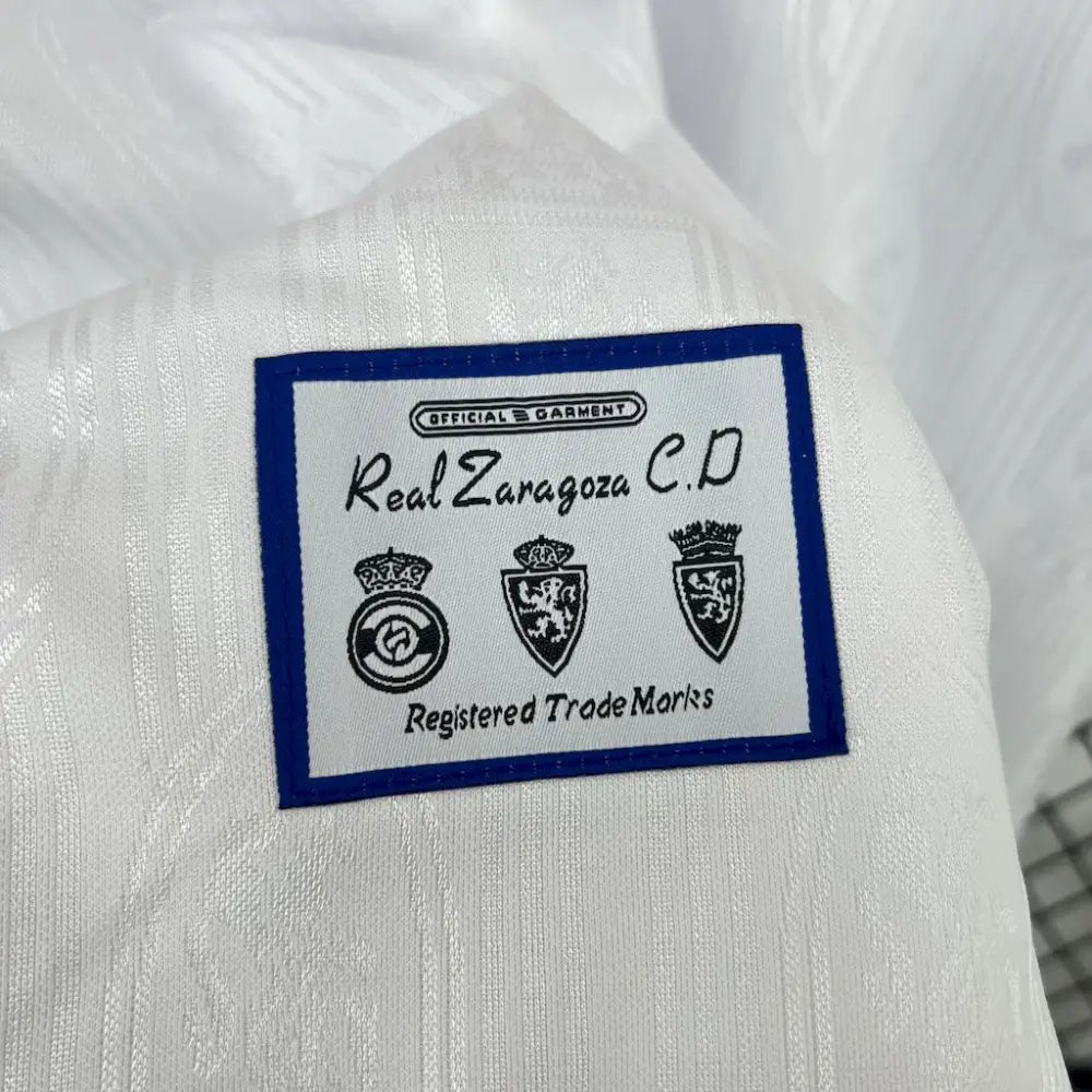 Zaragoza 97/98 Retro Shirt - Side angle showing authentic FUTBOLSPLY kit design
