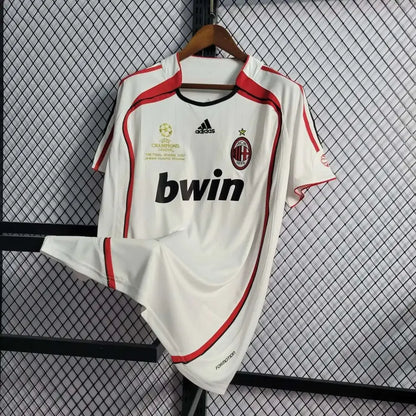 AC Milan 2007 "UCL Final" Vintage Jersey - Side angle showing authentic AC Milan kit design