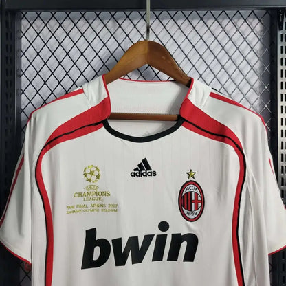 AC Milan 2007 "UCL Final" Vintage Jersey - Close-up of AC Milan crest and jersey details
