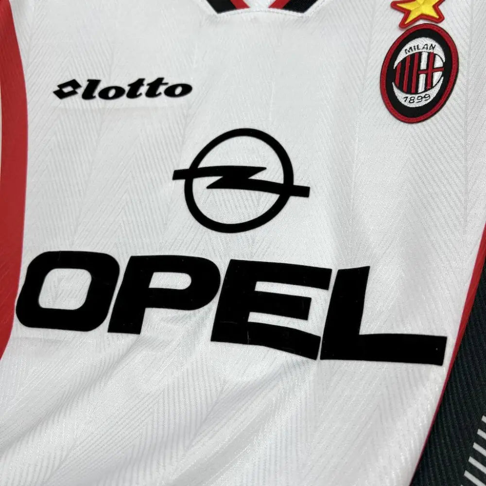 Vintage AC Milan 97/98 jersey - Back view of authentic retro kit