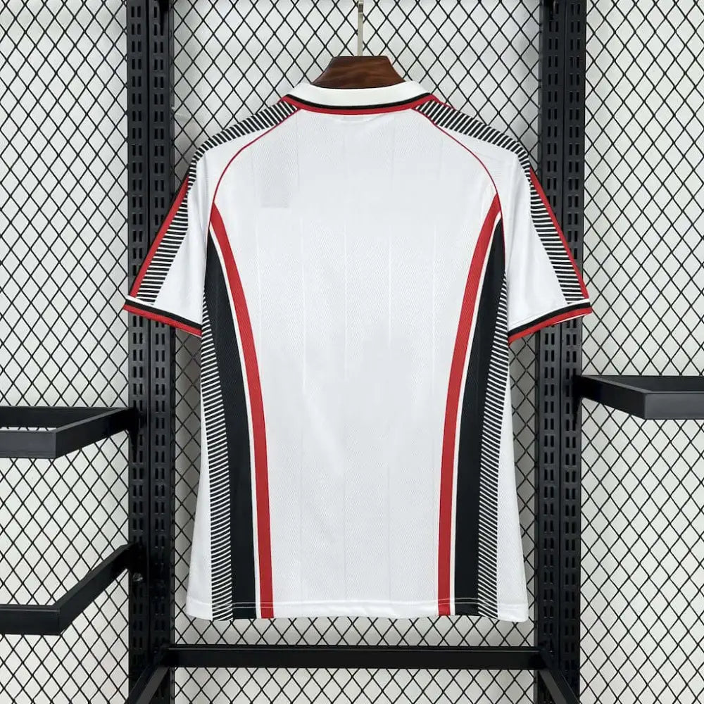 AC Milan 97/98 Retro Shirt - Side angle showing authentic AC Milan kit design