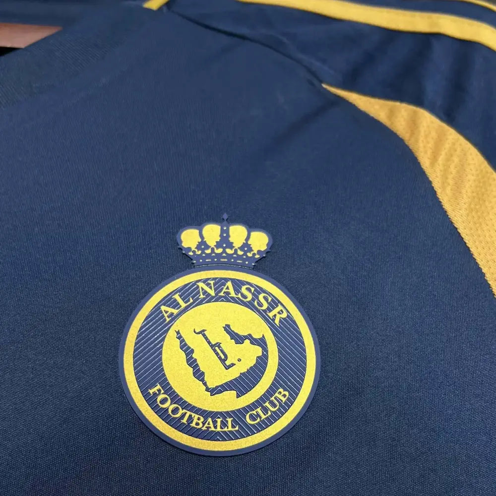 Al Nassr 24/25 Away Jersey - Side angle showing authentic FUTBOLSPLY kit design