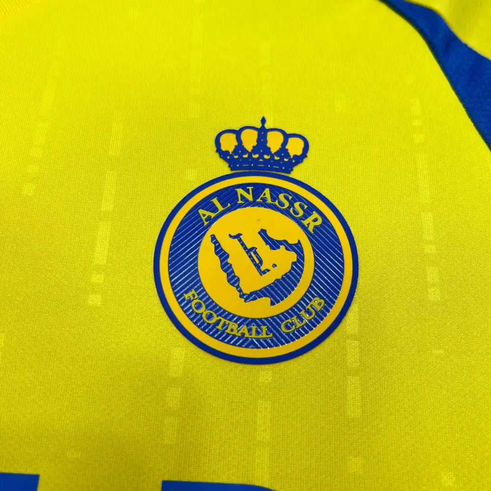Al Nassr 24/25 Home Jersey - Side angle showing authentic FUTBOLSPLY kit design