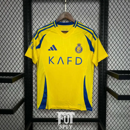 Al Nassr 24/25 Home Jersey - Front view of authentic FUTBOLSPLY football jersey