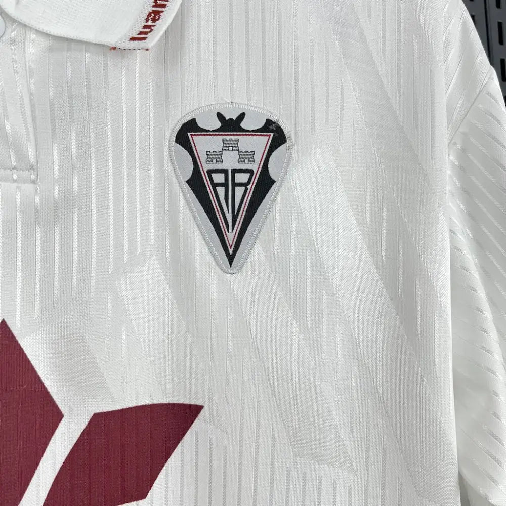 Albacete 95/96 Retro Shirt - Close-up of FUTBOLSPLY crest and jersey details
