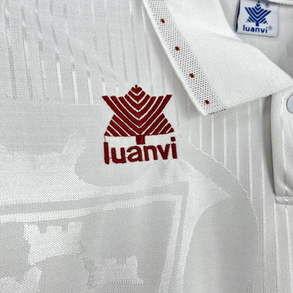 Albacete 95/96 Retro Shirt - Side angle showing authentic FUTBOLSPLY kit design