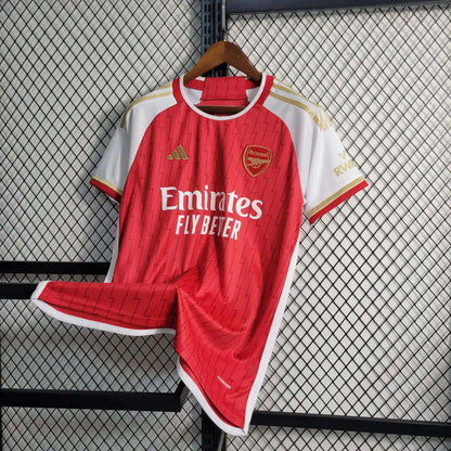Arsenal 23/24 Home Jersey - Side angle showing authentic Arsenal kit design