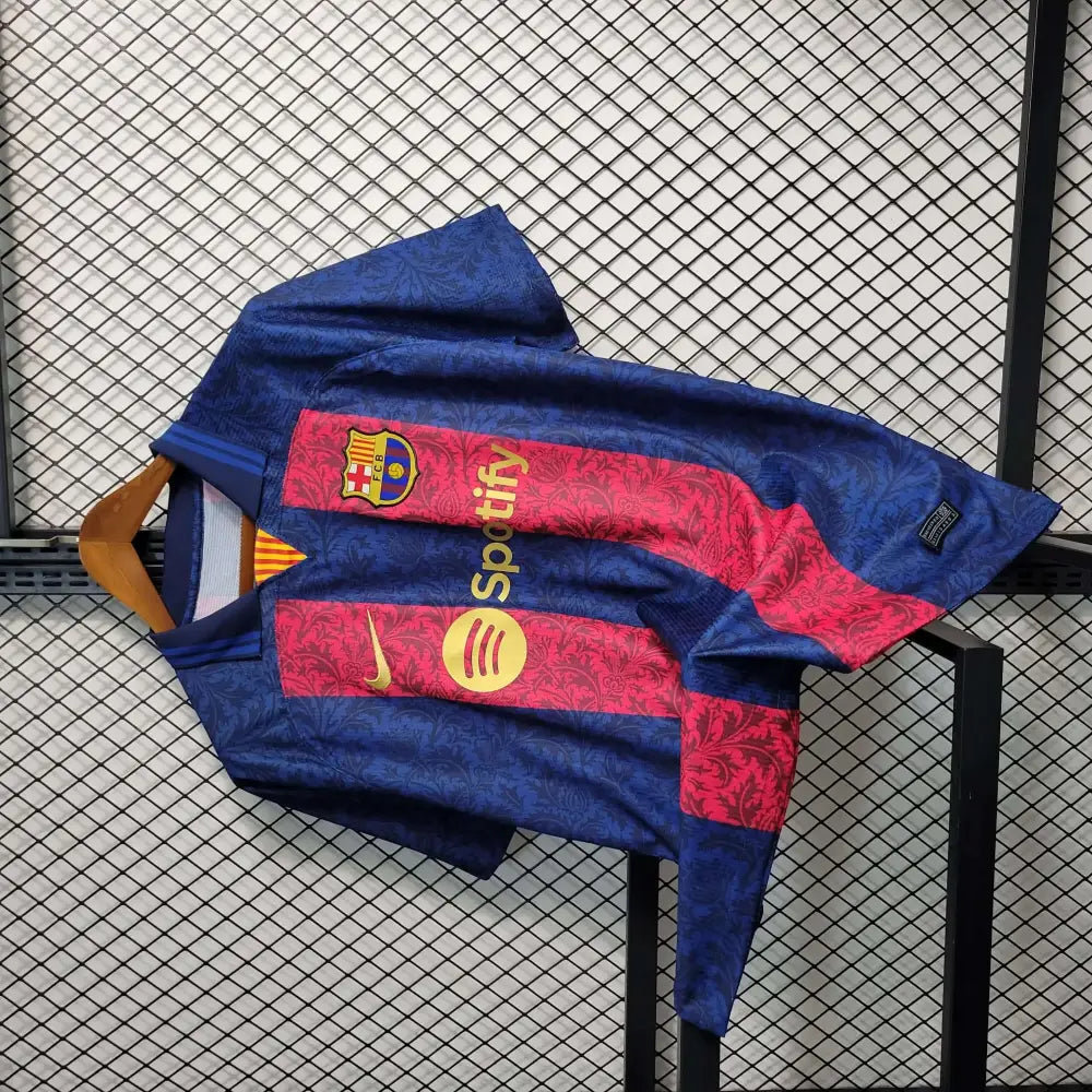Barcelona 23/24 Concept Jersey - Side angle showing authentic Barcelona kit design