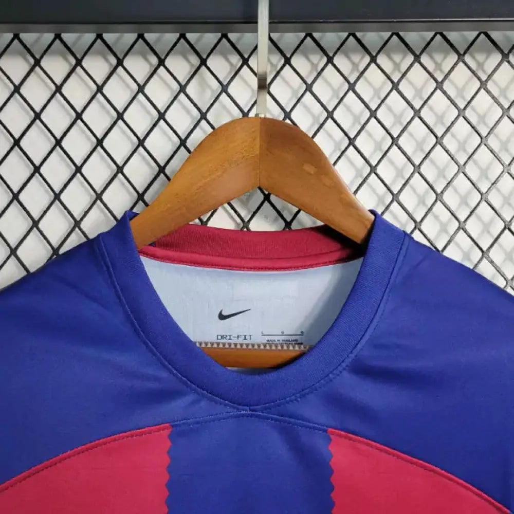 Barcelona 23/24 Home Jersey - Side angle showing authentic Barcelona kit design