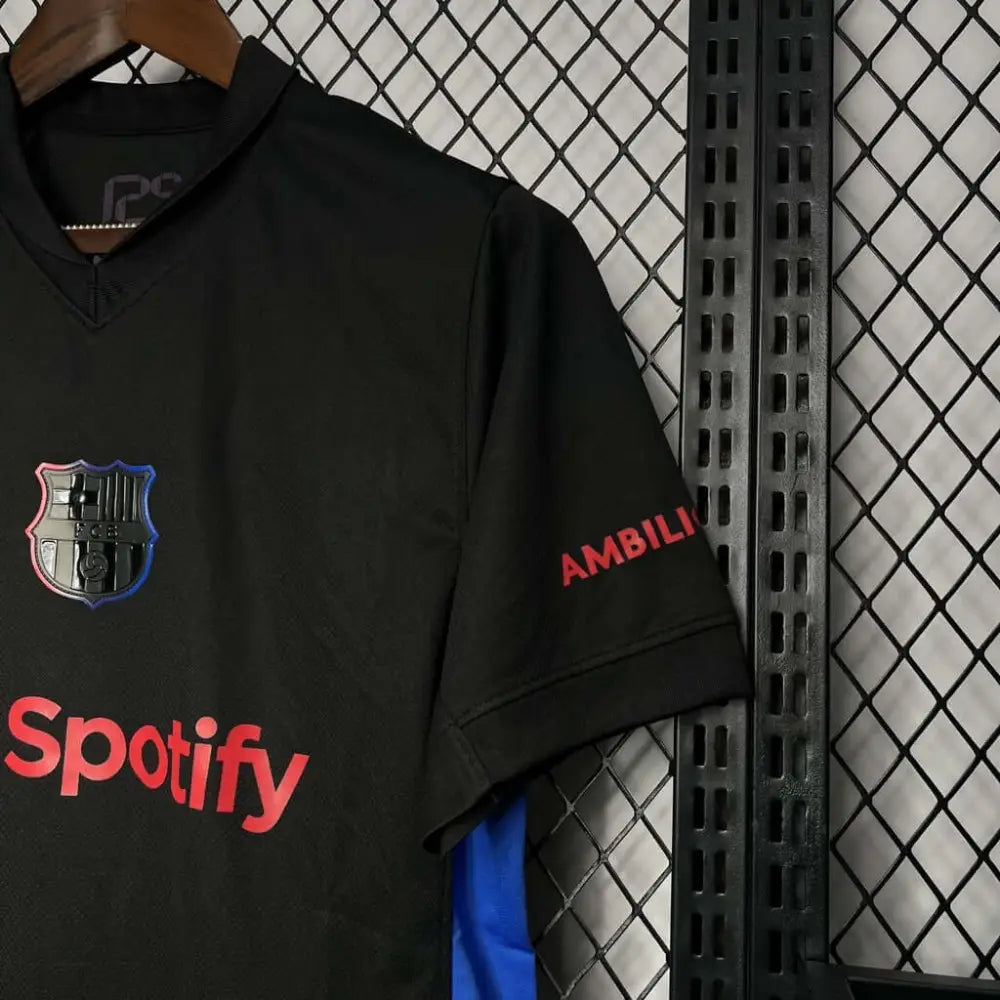 Barcelona 24/25 Away Jersey - Side angle showing authentic Barcelona kit design