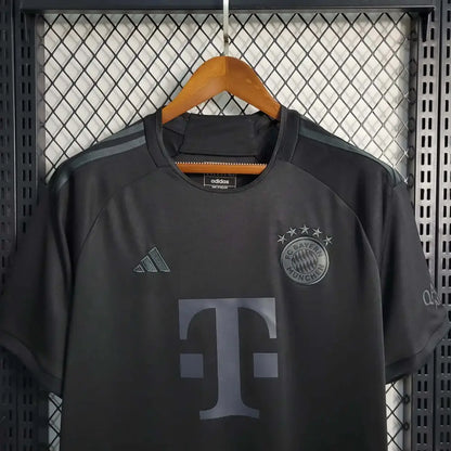 Bayern Munich 23/24 Special "All-Black"  Jersey - Side angle showing authentic Bayern kit design