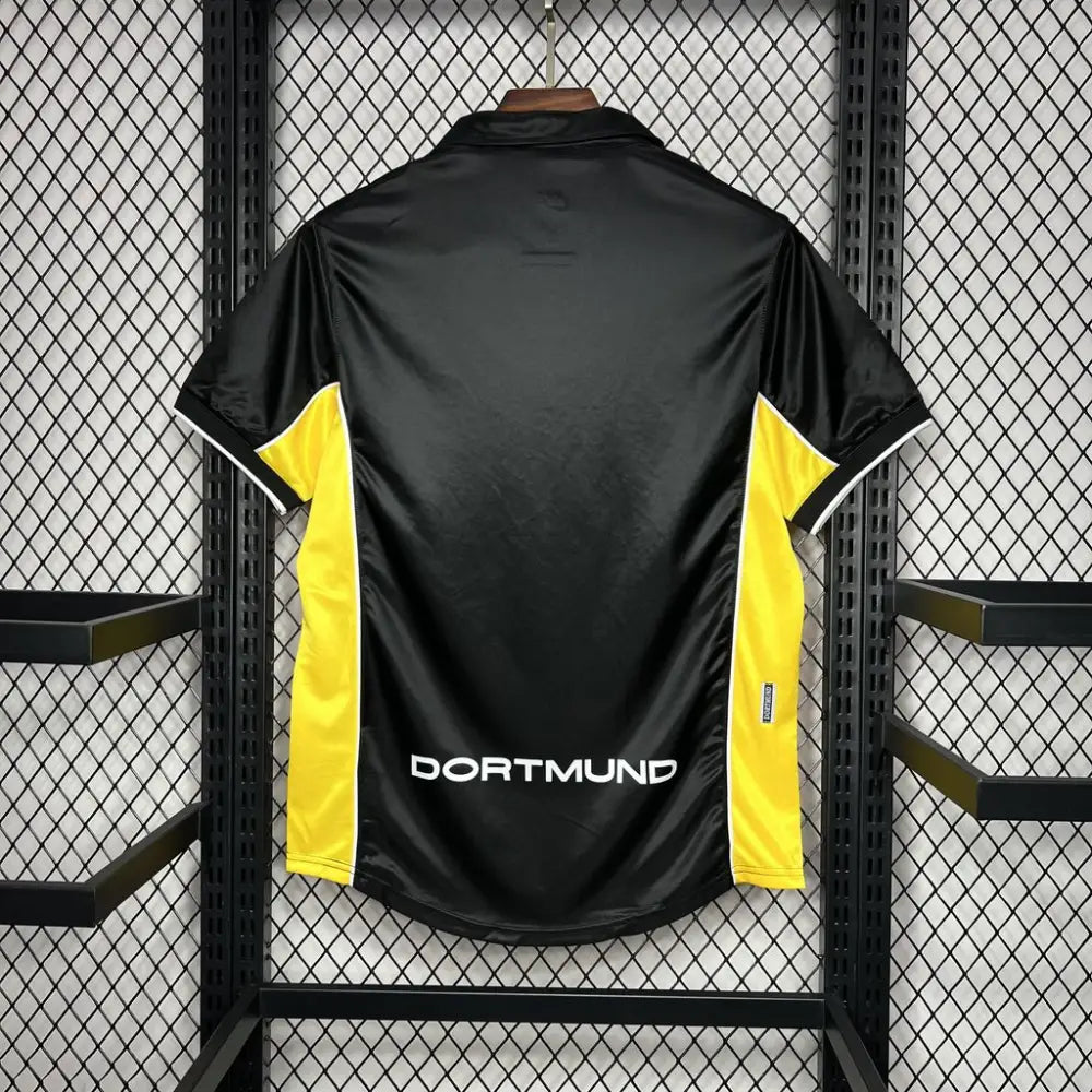 Borussia Dortmund 98/00 Retro T-shirt - Side angle showing authentic FUTBOLSPLY kit design