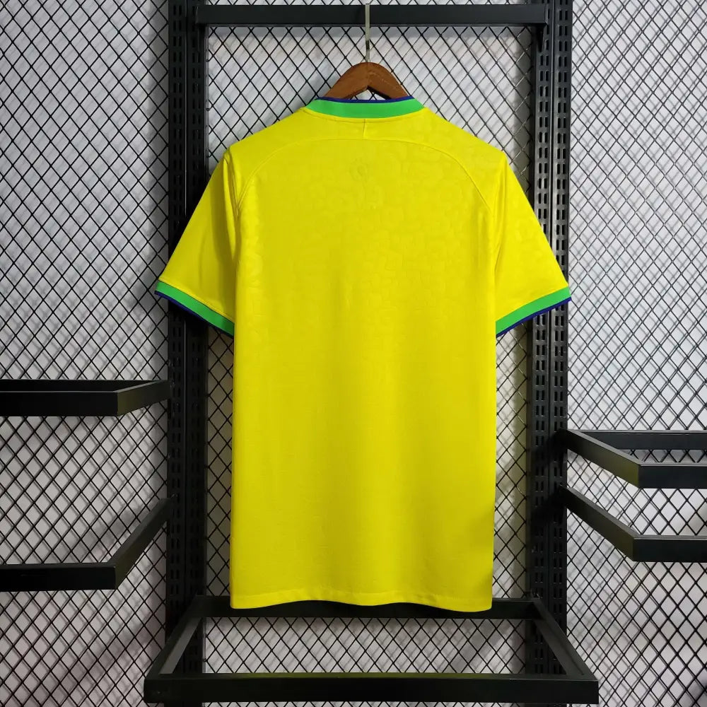 Brazil 2022 "World Cup" Home Jersey - Back view showing player name and number area