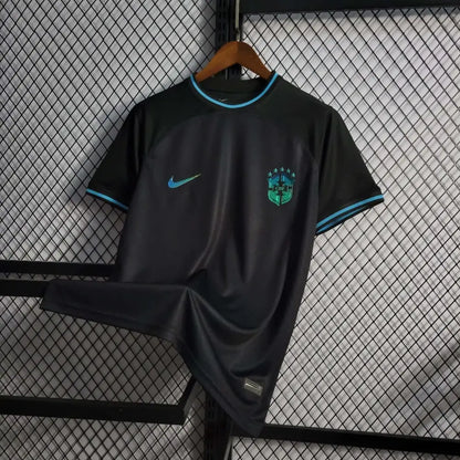 Brazil 23/24 Special "All-Black" Jersey - Back view showing player name and number area