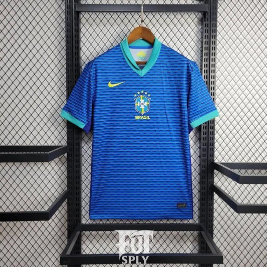 Brazil 24/25 Copa América Away Jersey - Front view of authentic Brazil football jersey