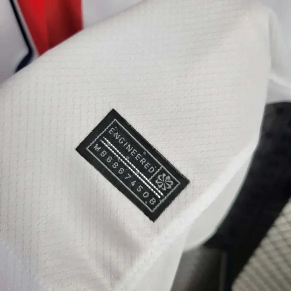 England 24/25 Special "Cross" Jersey - Side angle showing authentic England kit design