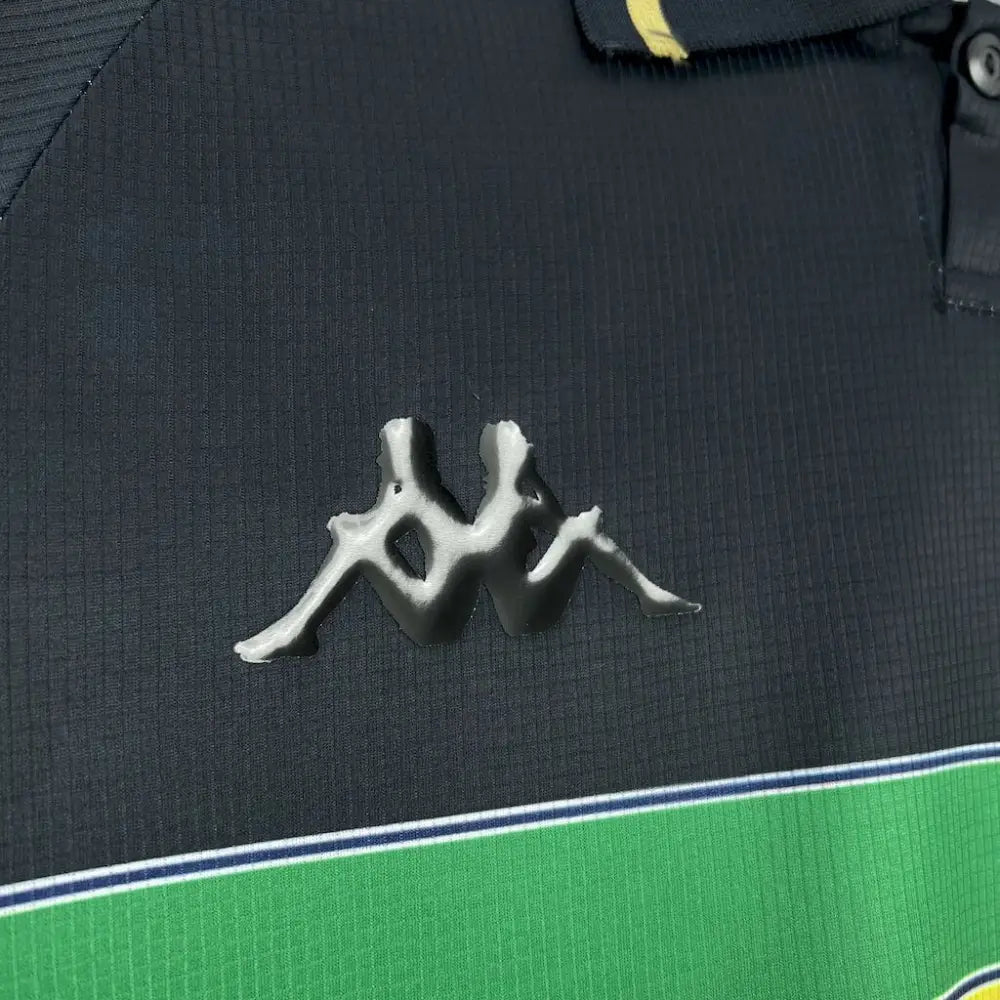 Estoril Praia 24/25 T-shirt - Close-up of FUTBOLSPLY crest and jersey details