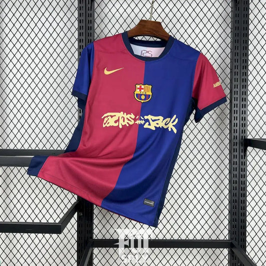 FC Barcelona x Travis Scott 25/26 Shirt - Front view of authentic Barcelona football jersey
