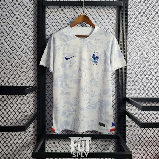France 2022 FIFA "World Cup" Away Jersey - Front view of authentic France football jersey