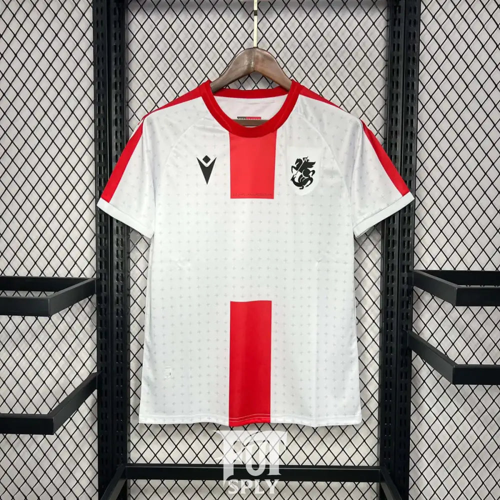 Georgia 24/25 "EURO 2024" Home Jersey - Front view of authentic FUTBOLSPLY football jersey