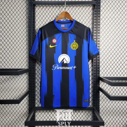 Inter Milan 23/24 Home Jersey - Front view of authentic Inter Milan football jersey