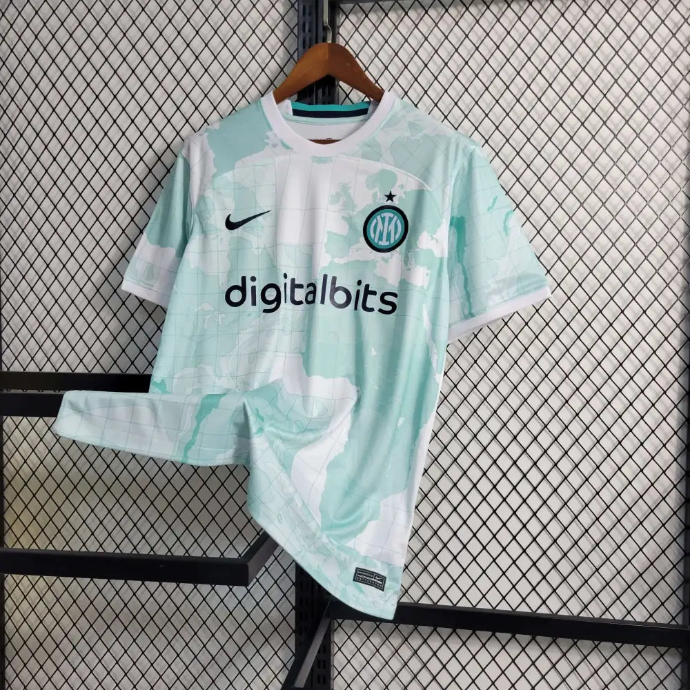 Inter Milan 23/24 Special "International" Jersey - Side angle showing authentic Inter Milan kit design