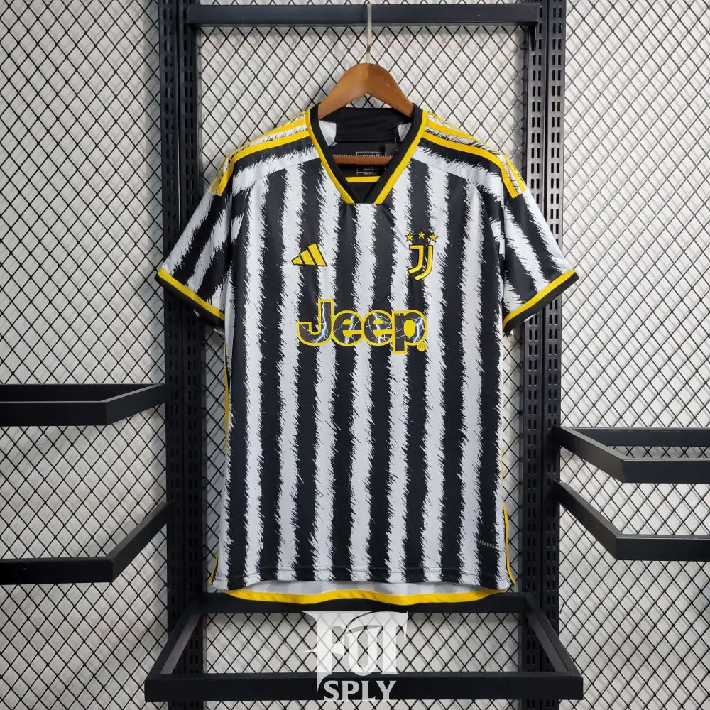 Juventus 23/24 Home Jersey - Front view of authentic Juventus football jersey