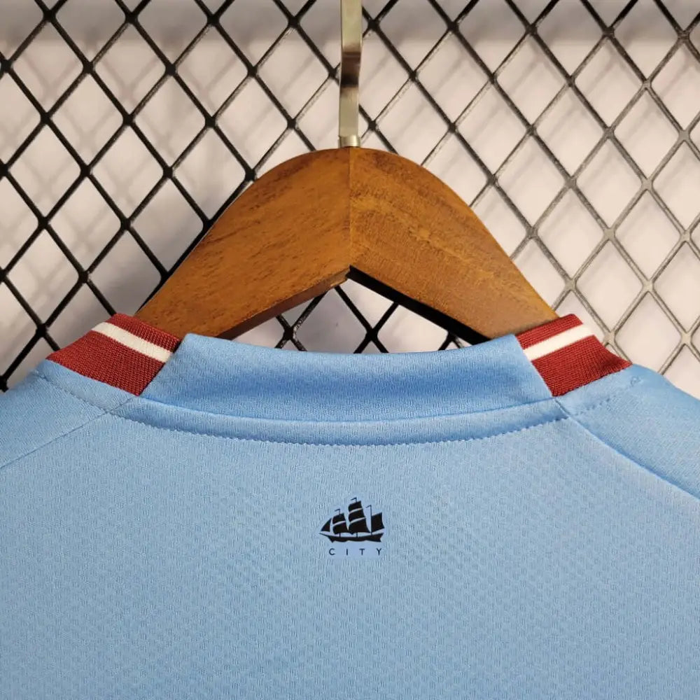 Manchester City 2023 "UCL Final" Jersey - Side angle showing authentic Manchester City kit design