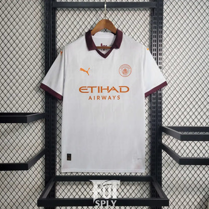 Manchester City 23/24 Away Jersey - Front view of authentic Manchester City football jersey