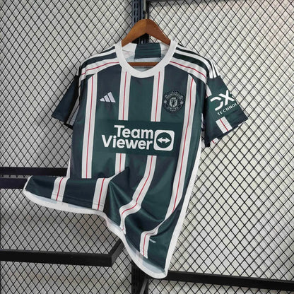 Manchester United 23/24 Away Jersey - Side angle showing authentic Manchester United kit design