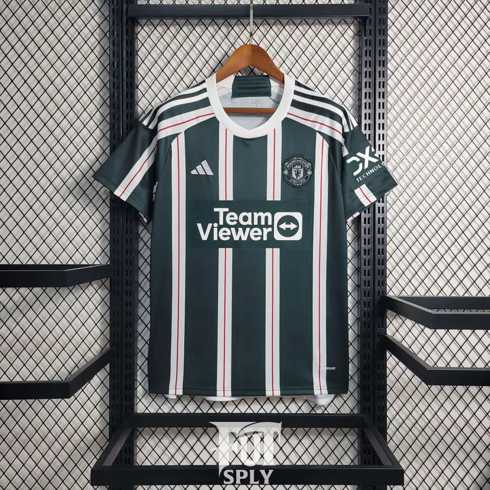 Manchester United 23/24 Away Jersey - Front view of authentic Manchester United football jersey