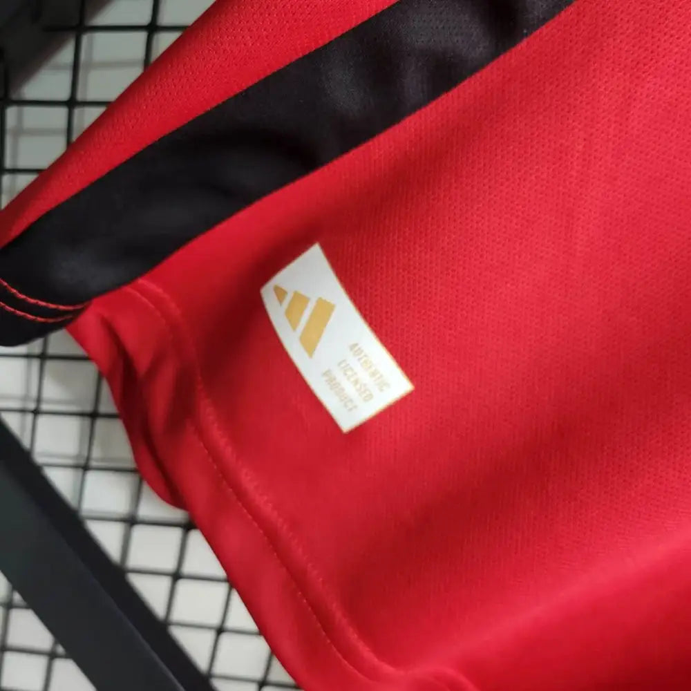 Manchester United 24/25 Home Jersey - Side angle showing authentic Manchester United kit design