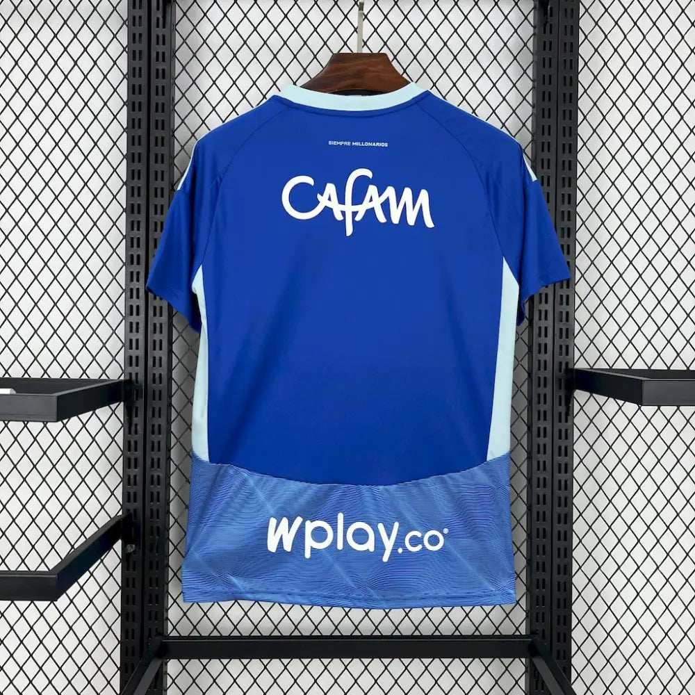 Millonarios 25/26 Shirt - Side angle showing authentic FUTBOLSPLY kit design