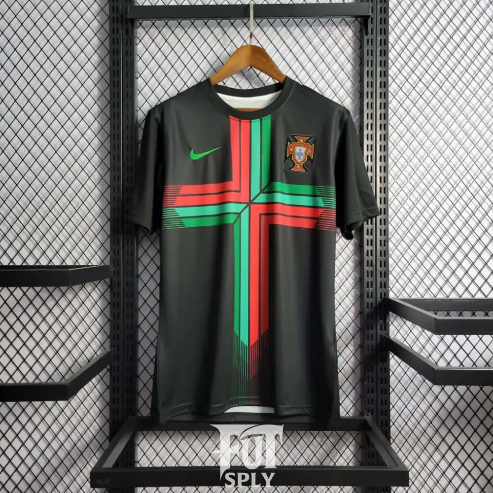 Portugal 2018 "World Cup" Pre-Match Training Jersey - Front view of authentic Portugal football jersey