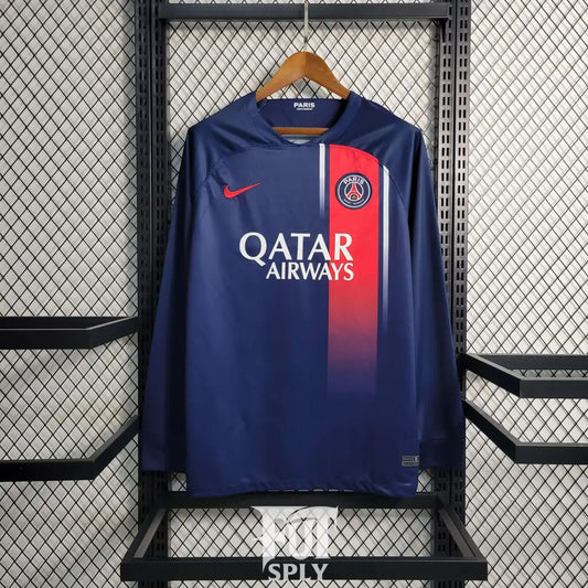 PSG long sleeve football jersey - Front view 23/24 kit