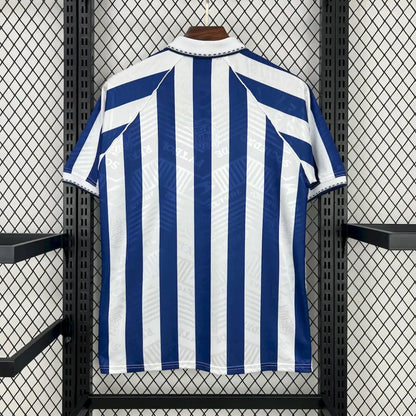 Real Sociedad 94/95 Retro Shirt - Side angle showing authentic FUTBOLSPLY kit design