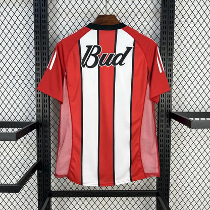 River Plate 03/04 Retro Shirt - Side angle showing authentic FUTBOLSPLY kit design