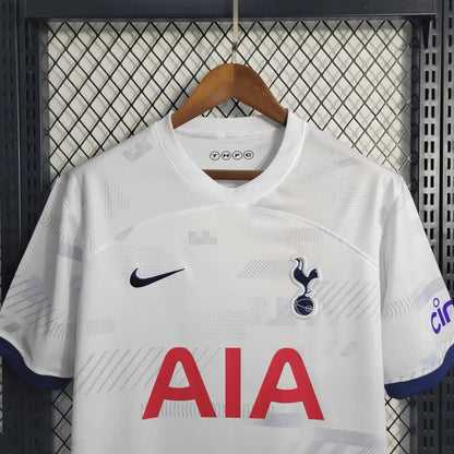 Tottenham 23/24 Home Jersey - Side angle showing authentic FUTBOLSPLY kit design
