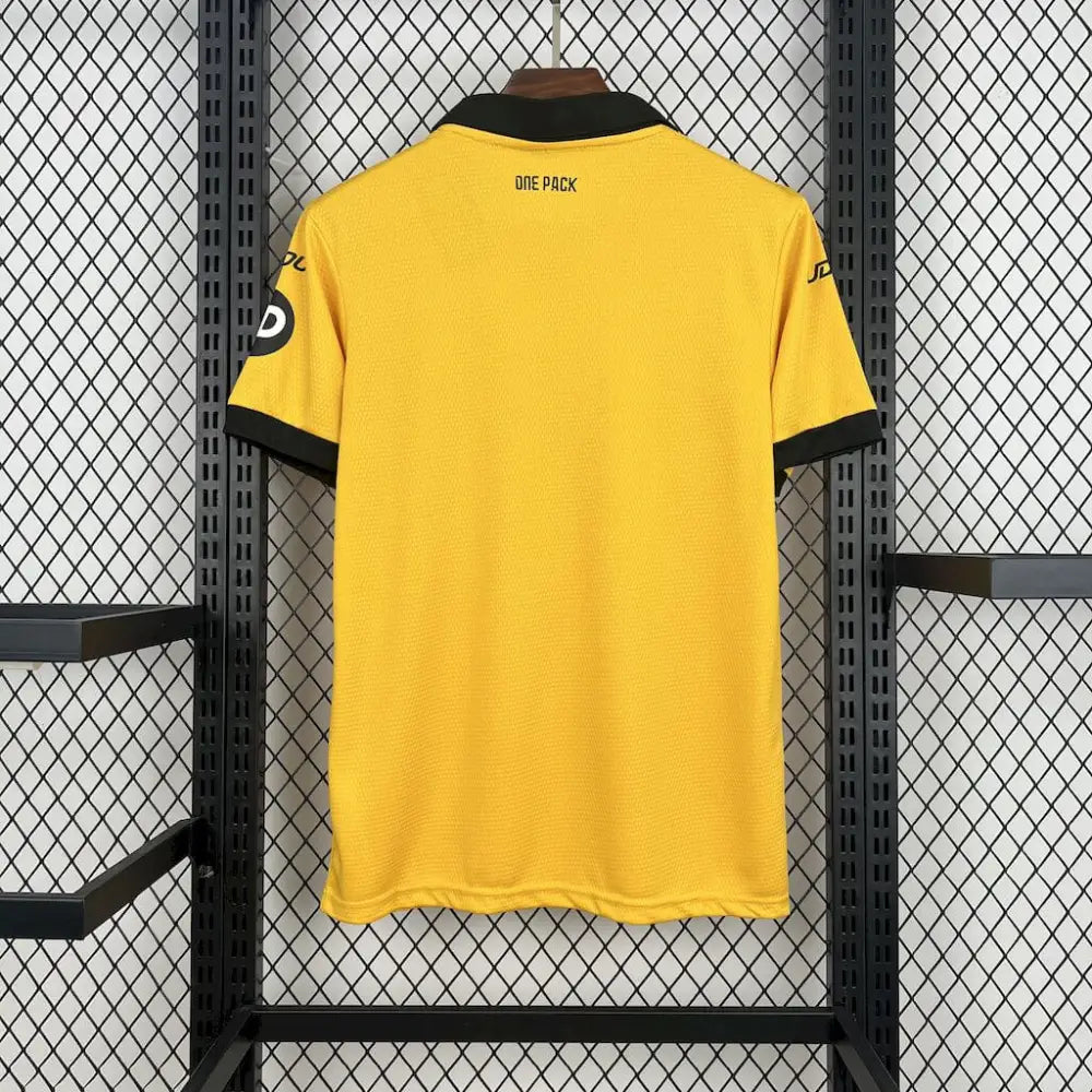 Wolves 25/26 Home Shirt - Side angle showing authentic FUTBOLSPLY kit design